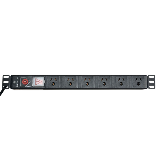 Flexicom – 6 Port Basic PDU – Horizontal, 10A , 3pin AUS